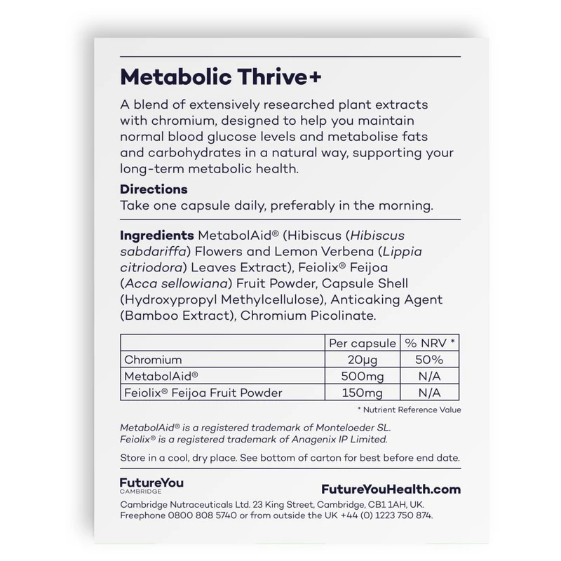 FUTUREYOU METABOLIC THRIVE+ *28 Capsules