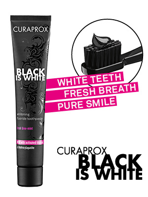CURAPROX - BLACK IS WHITE  (Paste me Karbon Aktiv)