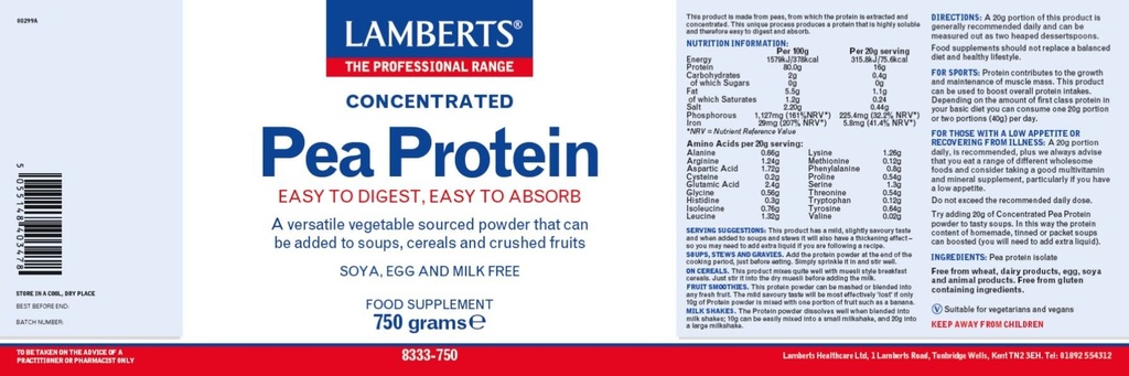 LAMBERTS Protein - PEA PROTEIN *360g