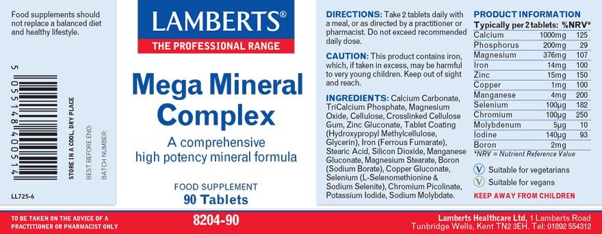 LAMBERTS Mega Mineral Complex *90 tablets