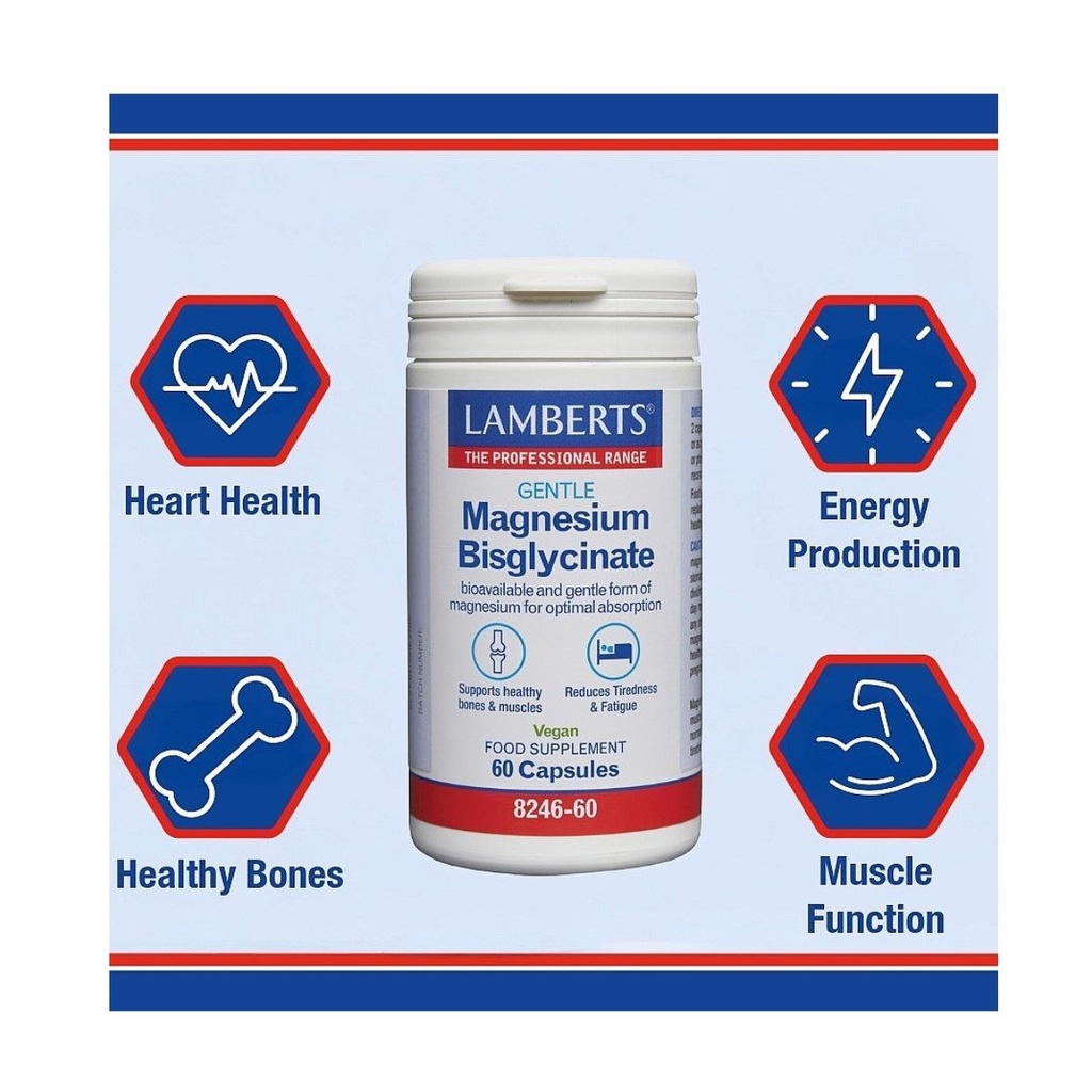 LAMBERTS Magnesium Bisglycinate *60 Capsules