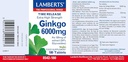 LAMBERTS Ginkgo 6000mg - 30 tablets