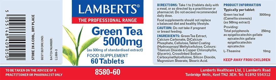 LAMBERTS Green Tea 5000 mg *60 tablets