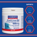 LAMBERTS Cod Liver Oil 1000mg - 180 Softcaps