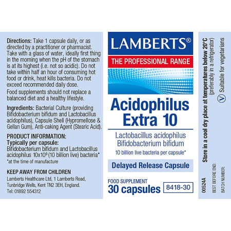 LAMBERTS Acidophilus Extra 10 *30 Capsules