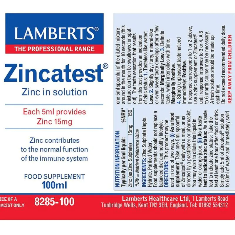 LAMBERTS Zincatest Liquid *100ml