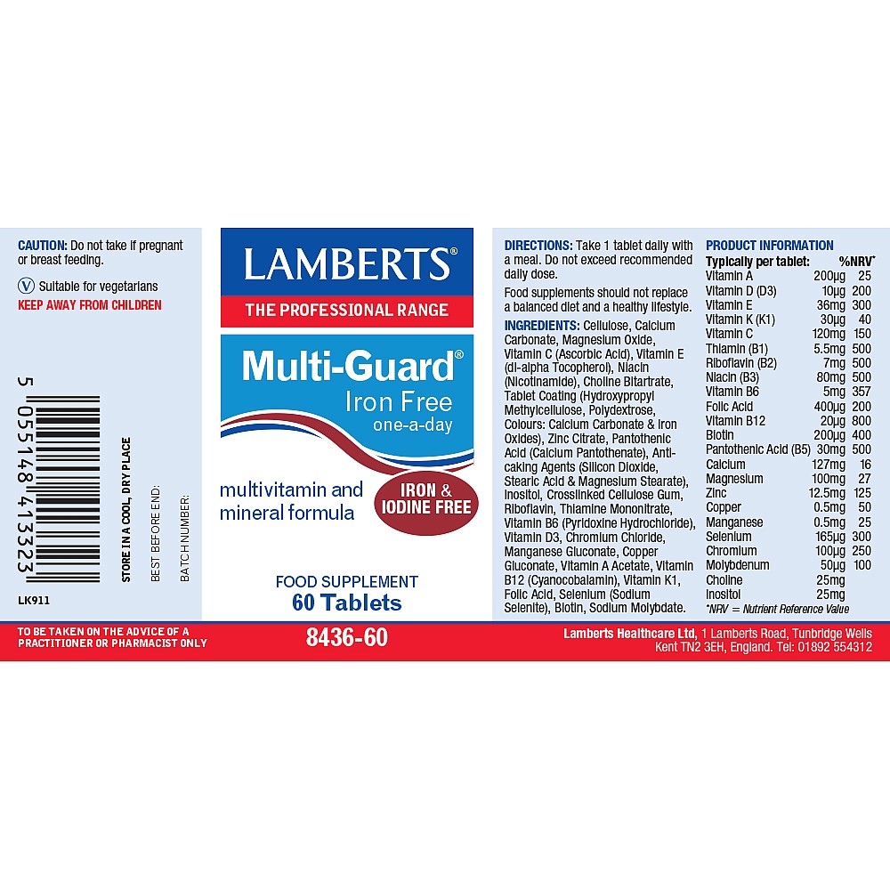 LAMBERTS Multi Guard *iron free* - 60 tablets