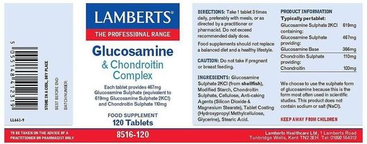 LAMBERTS Glucosamine & Phytodroitin Complex *120 tablets