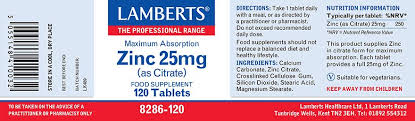 LAMBERTS ZINC 25mg *120 tablets