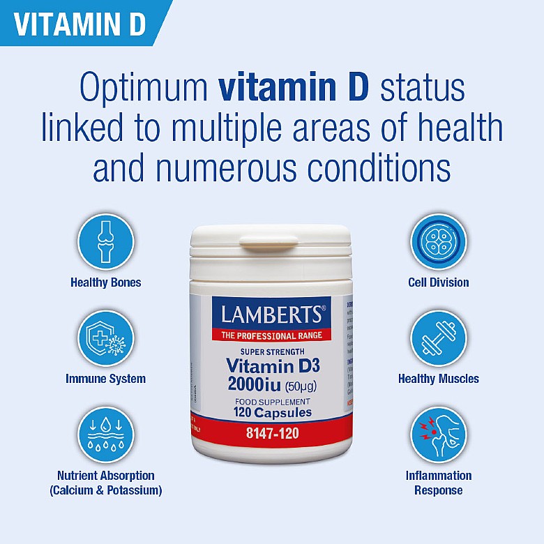 LAMBERTS Vitamin D3 2000iu *30 caps