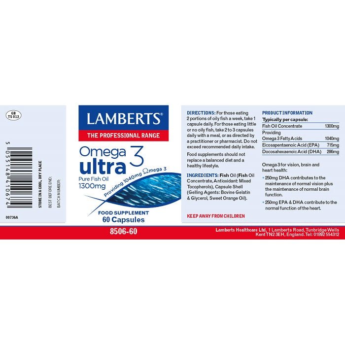 LAMBERTS OMEGA 3 Ultra *60 capsules