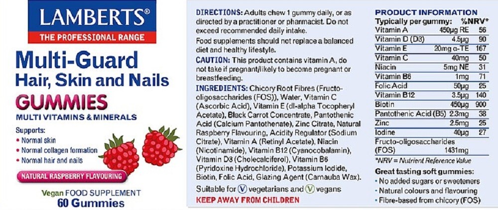 LAMBERTS Multi Guard (Hair Skin Nails) *60 Gummies