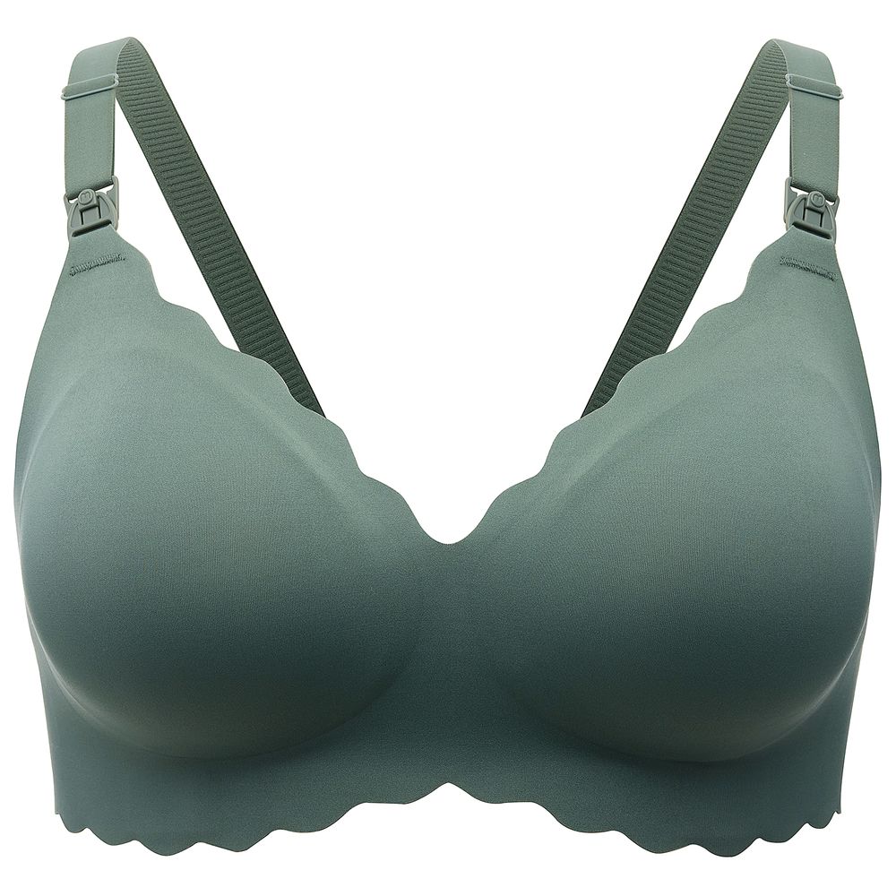 MOMCOZY Nursing Bra - (Oyster Pink MEDIUM) - Floral Design