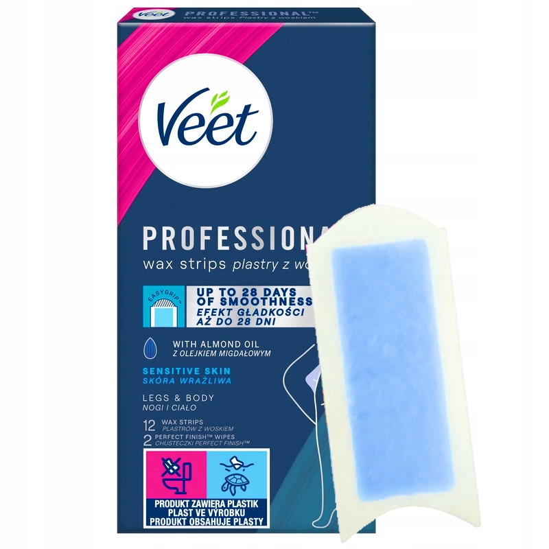 Veet Expert Blue WAX STRIPS (Strisha Depilatore) *12pcs