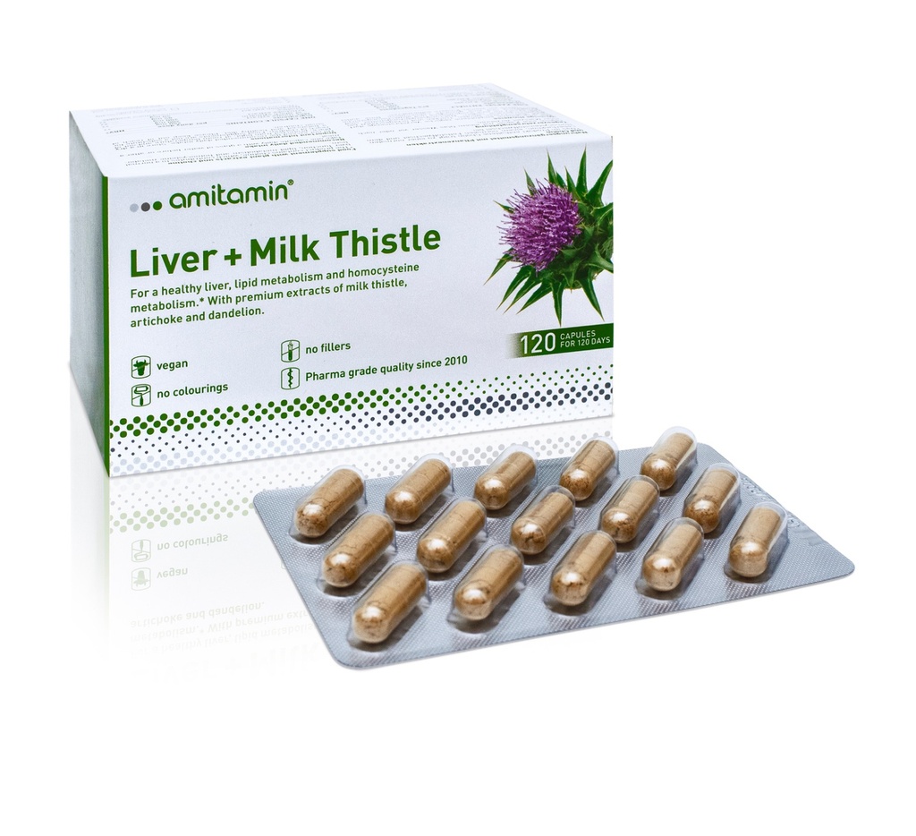 amitamin LIVER + Milk Thistle *120 Capsules