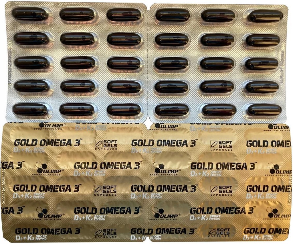 GOLD Omega 3 (Vit D3 + K2) 2000iu - 30 Caps (Olimp Labs)