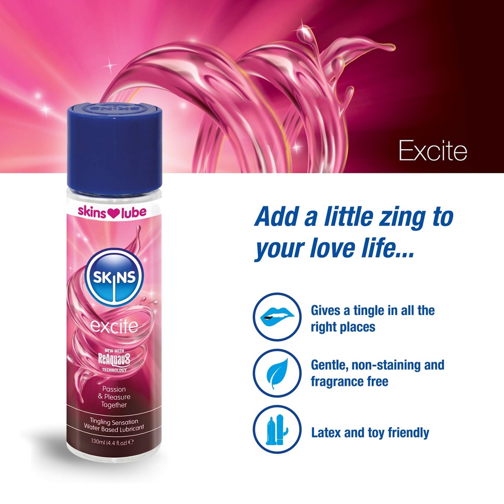 SKINS EXCITE Lubricant *130mL (Passion & Pleasure)