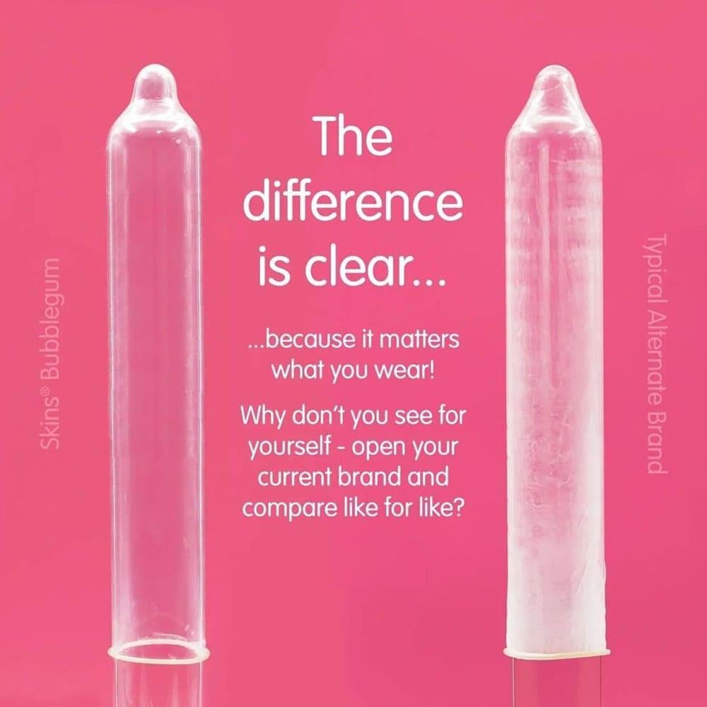 SKINS - BUBBLEGUM Condom - 4pcs
