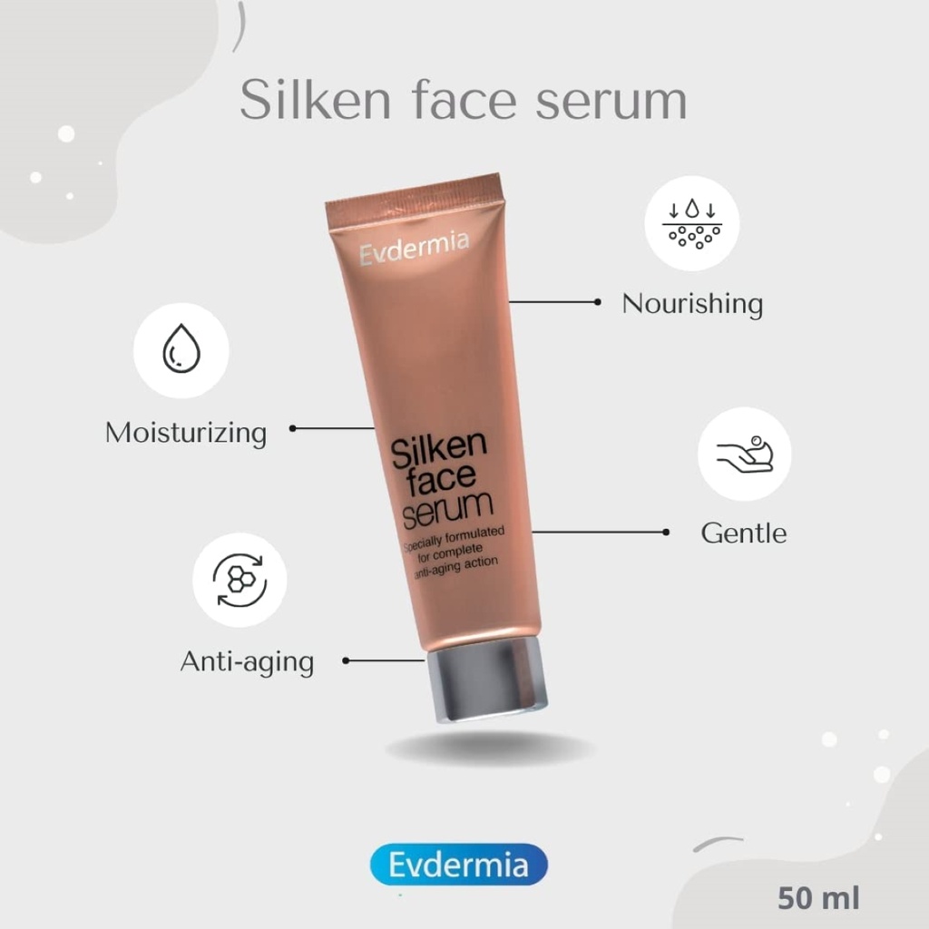 EVDERMIA Silken Face SERUM - (Q10/ Hyaluronic) *50mL
