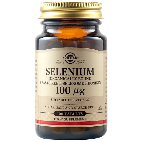 SOLGAR SELENIUM 100mcg x 100 TABLETS