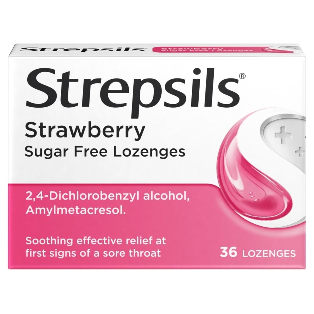 STREPSILS - STRAWBERRY (Sugar Free) - 24 TB