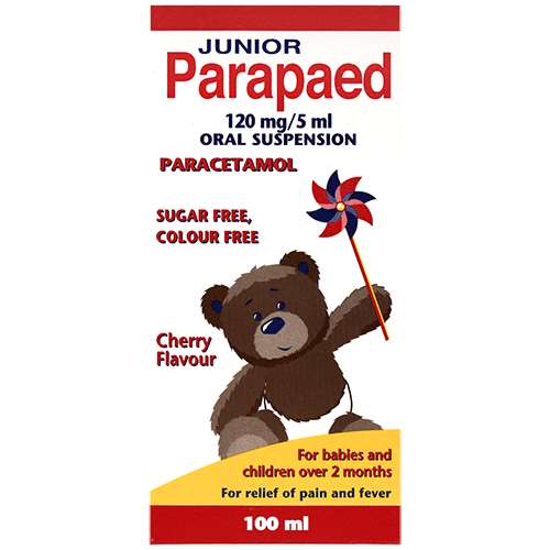 PARAPAED JUNIOR 120 mg/ 5 ml.