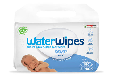 WATER WIPES - 3x48pcs (3 Pack) 99.9% UJE
