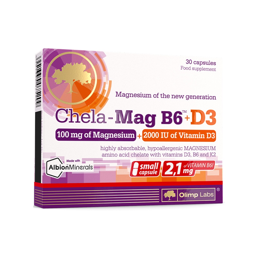 CHELA Mag B6 / D3 2000iu - 30 Tablets (Olimp Labs)