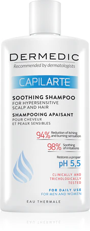DERMEDIC Capilarte - SOOTHING SHAMPO (Sensitive Scalp/Hair) - 300mL