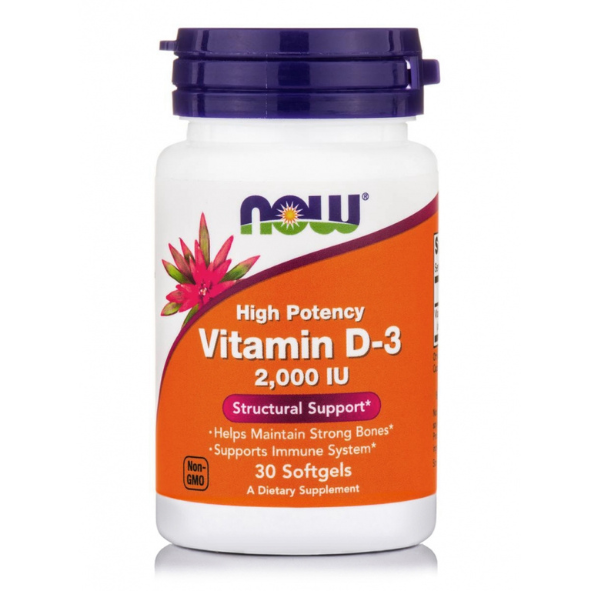 NOW - VITAMIN D3 ( 2000 UI ) - 30 SoftGels
