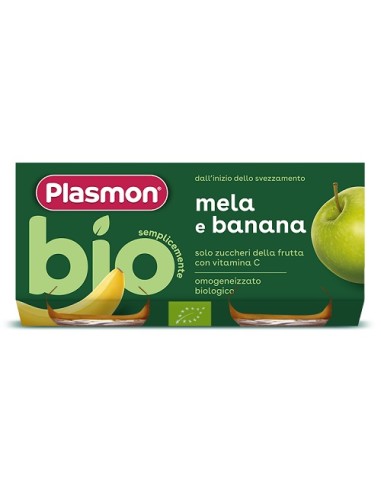 PLASMON Bio - Banana / Mela - 160g (2vazo)
