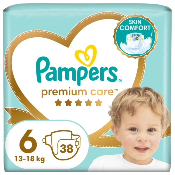 PAMPERS PREMIUM CARE NR 6 ( 13+ kg) X 38cp
