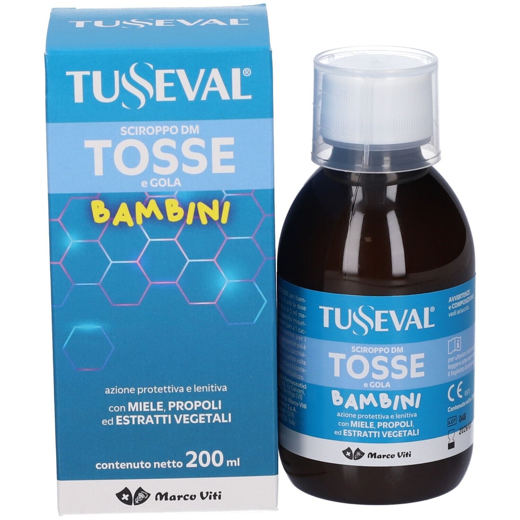 TUSSEVAL Tosse BAMBINI - (Miele/ Propoli/ Malva) - 200mL