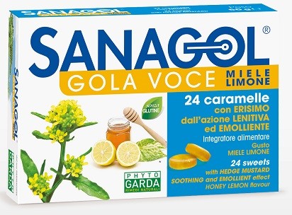 SANAGOL GOLA VOCE - Miele Limone *24 Caramelle