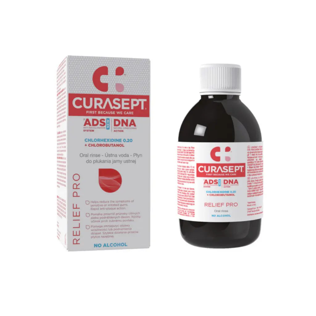 CURASEPT Relief PRO - Collutorio (CHX 0.20% + Chlorobutanolo) - 200mL