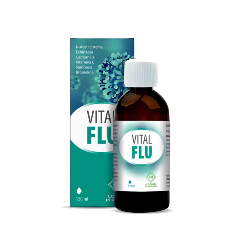 LOGUS VITALFLU Syrup - (N-AcetilCistein/ Bromelin/ Sambuco) 150mL