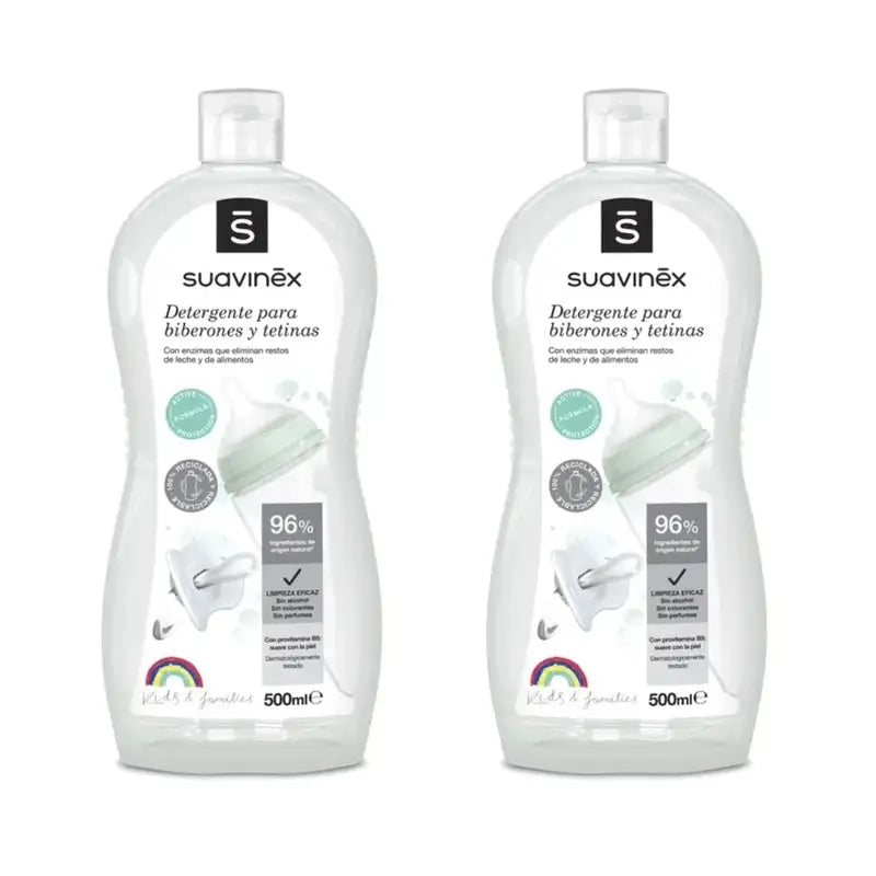 SUAVINEX DETERGENTE BIBERONE (Liquide Nettooyant) *2 x 500 ML.