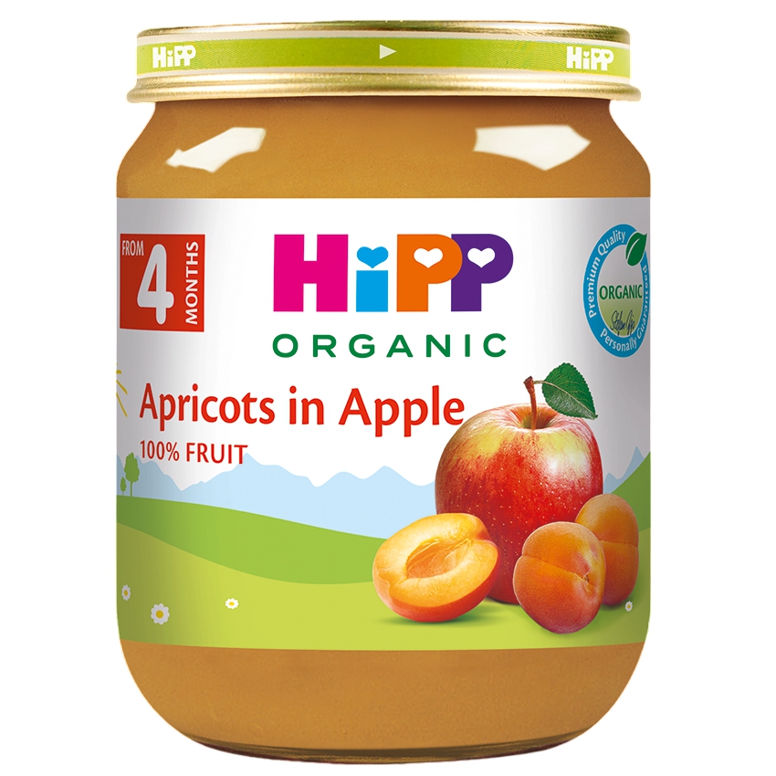 HIPP - PURE Apricots in Apple - 125G (KAJSI MOLLE)