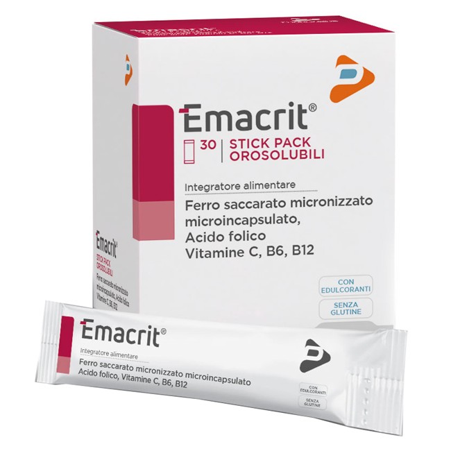 EMACRIT OROsolubile *30 Sticks (FERRO/ B6/ B12/ B9)