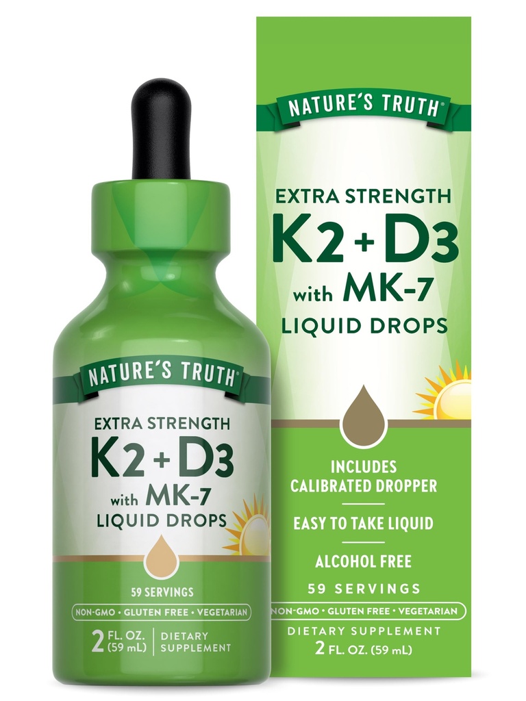 Natures Truth - D3 K2 Liquid Drops (with MK-7) *59ml
