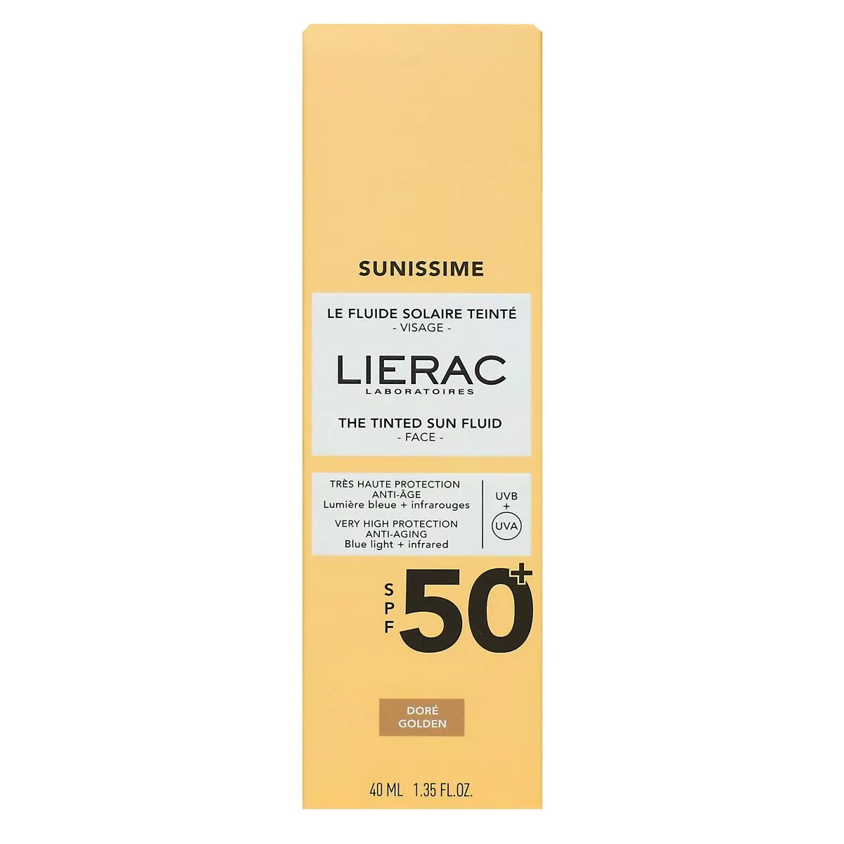 LIERAC Sunissime - The TINTED Face Fluid (SPF50+) - 40ml (DORE)