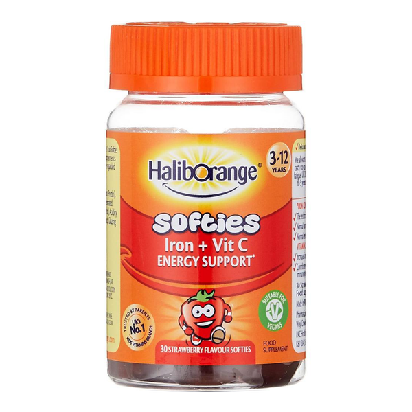 HALIBORANGE - Softies IRON + Vit C (3-12yr) - 30 Gummies