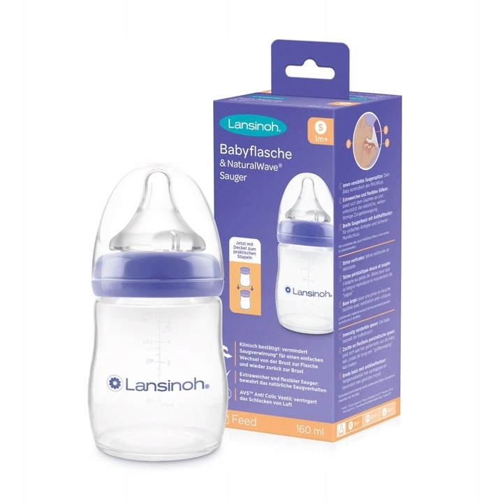 LANSINOH - PLASTIC Feeding Bottle *160mL (Small)