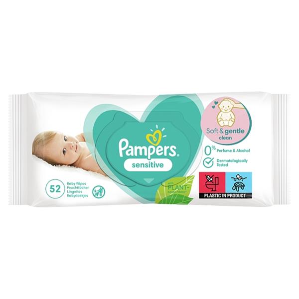 PAMPERS Sensitive Wet Wipes - 52 PCS