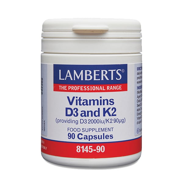 LAMBERTS Vitamins D3 & K2 (MK-7) *90 Capsule