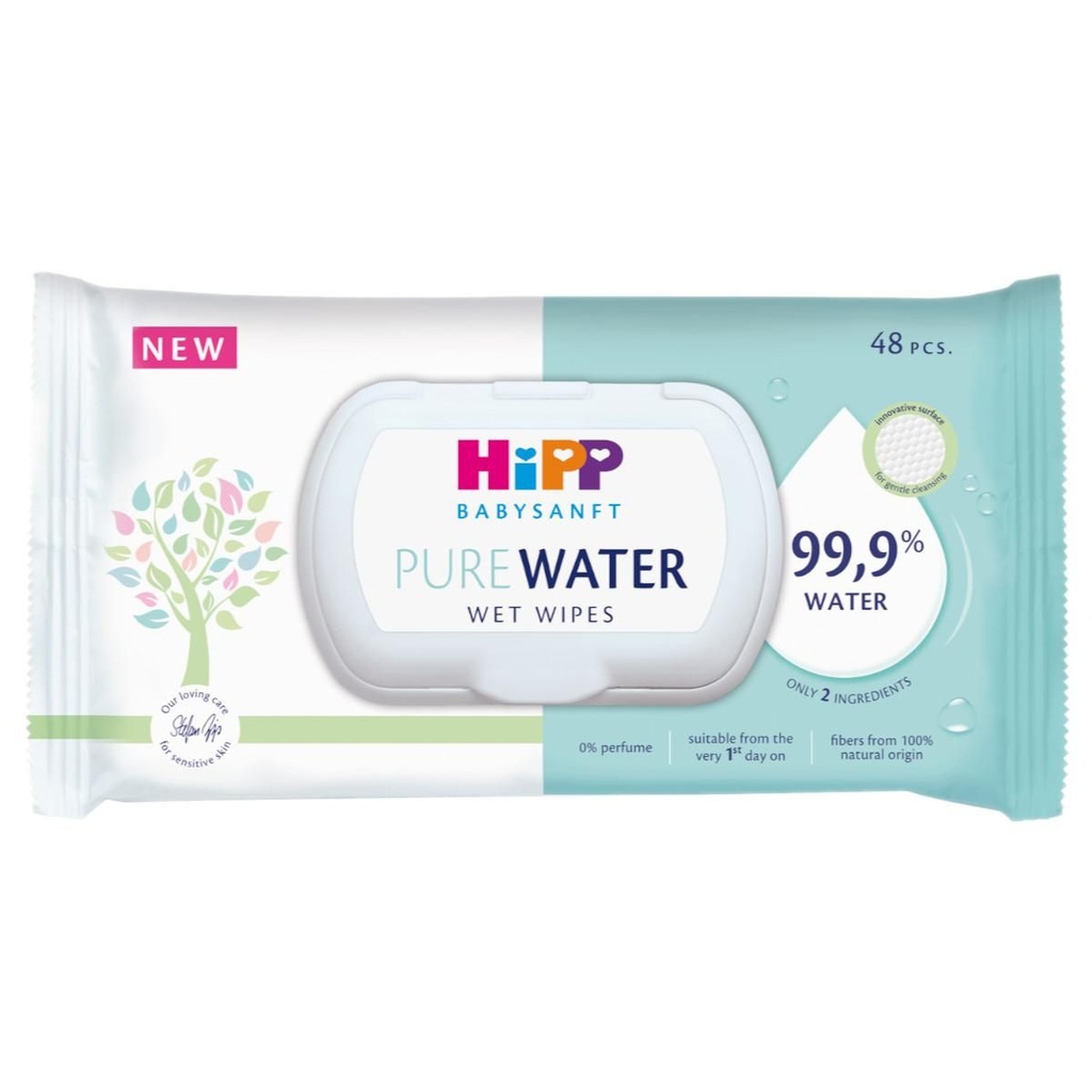 HIPP PUREWATER WIPES 99.9% WATER 48 pcs.