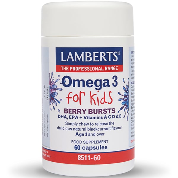 LAMBERTS Omega 3 For Kids (BERRY Burst) *60 Capsules