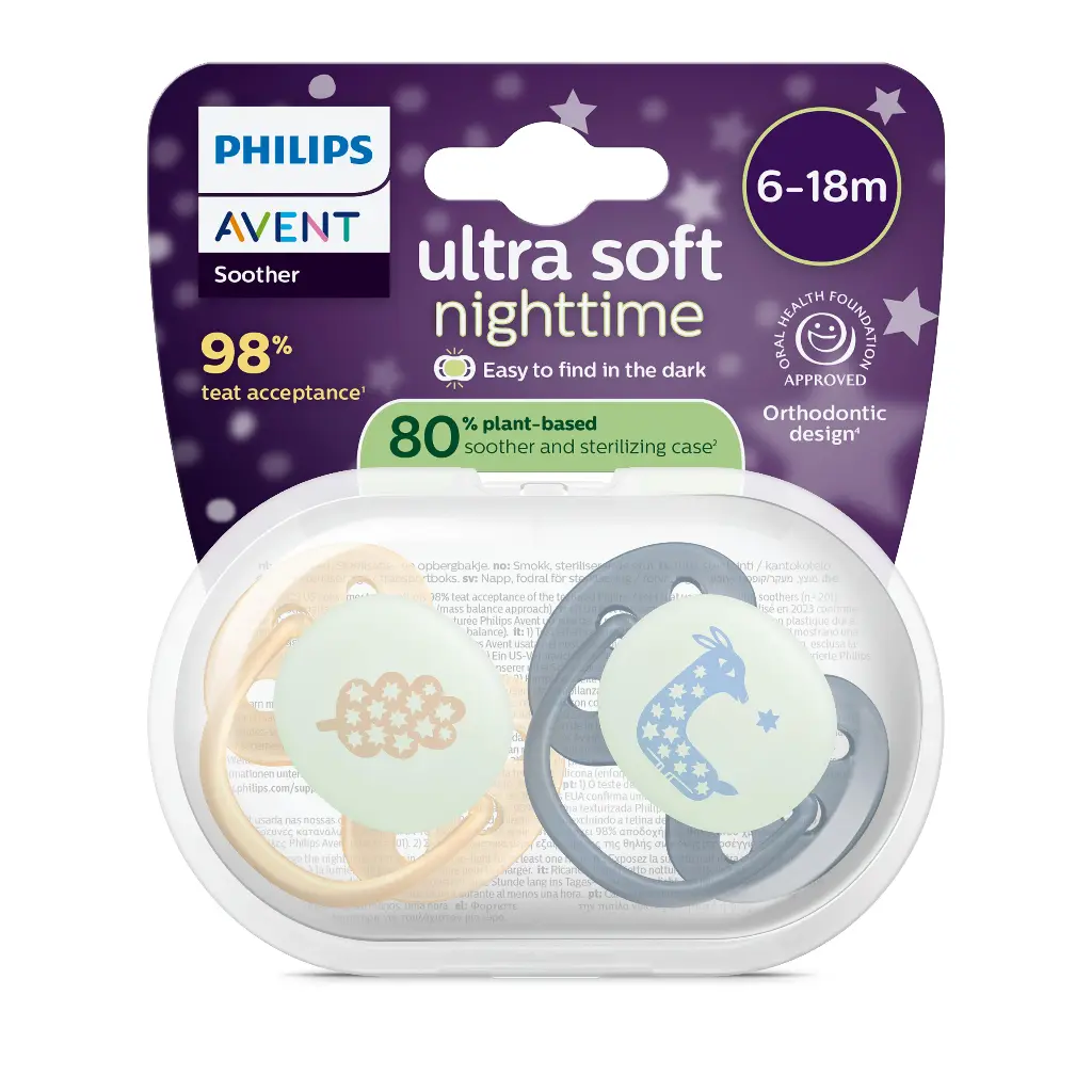 AVENT Ultra Soft Night Time (6-18m)-FOSFOR -(SCF094/03)