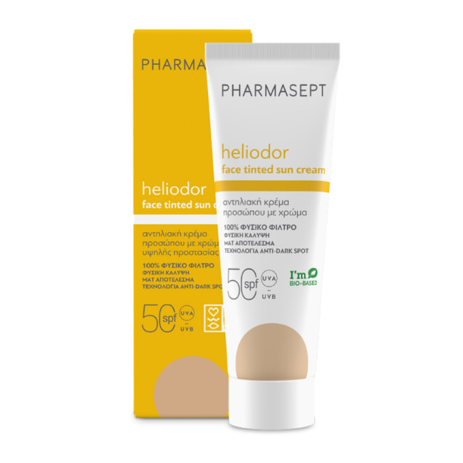 HELIODOR Face TINTED Sun Cream (SPF50+) *50ml (Pharmasept) 