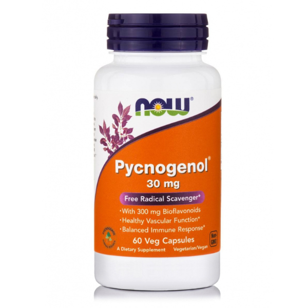 NOW Pycnogenol 30mg (Free Radical Scavenger) *60 Capsules